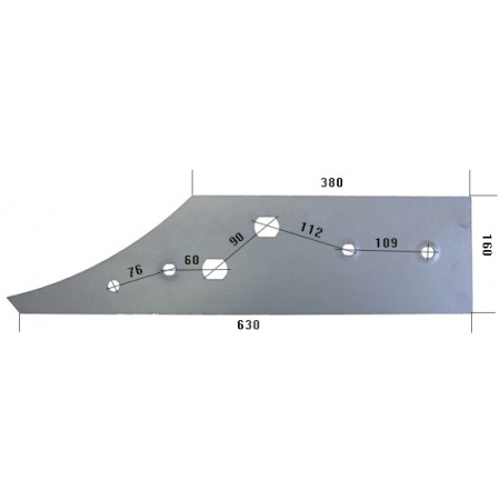 Płoza krótka P HARDOX500 do pługa Rumptstad RS20544/Pk