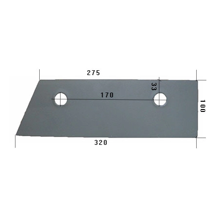 Płoza krótka P HARDOX500 do pługa International 3166093/Pk