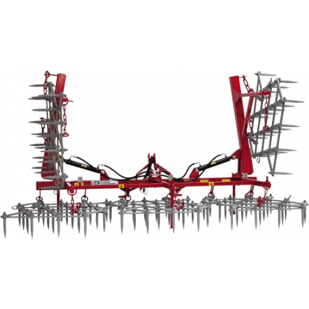 Brona zębowa 5-polowa zawieszana ciężka składana hydraulicznie U348/1