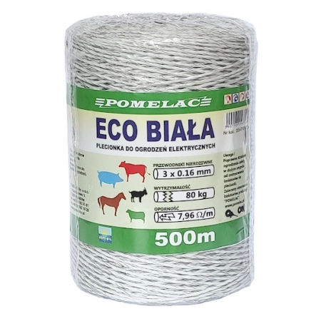 Plecionka Eco biała– 500m